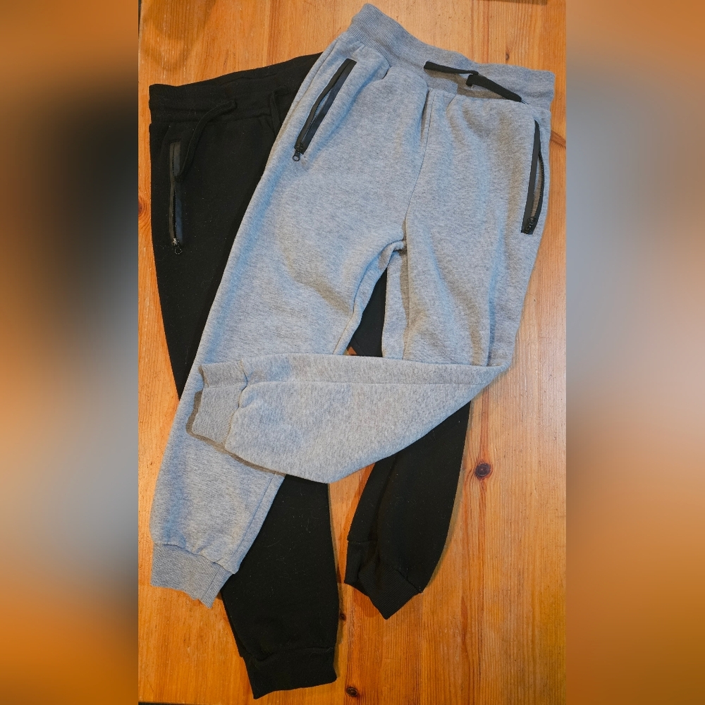 Kids Gray and Black Sweatpants Set